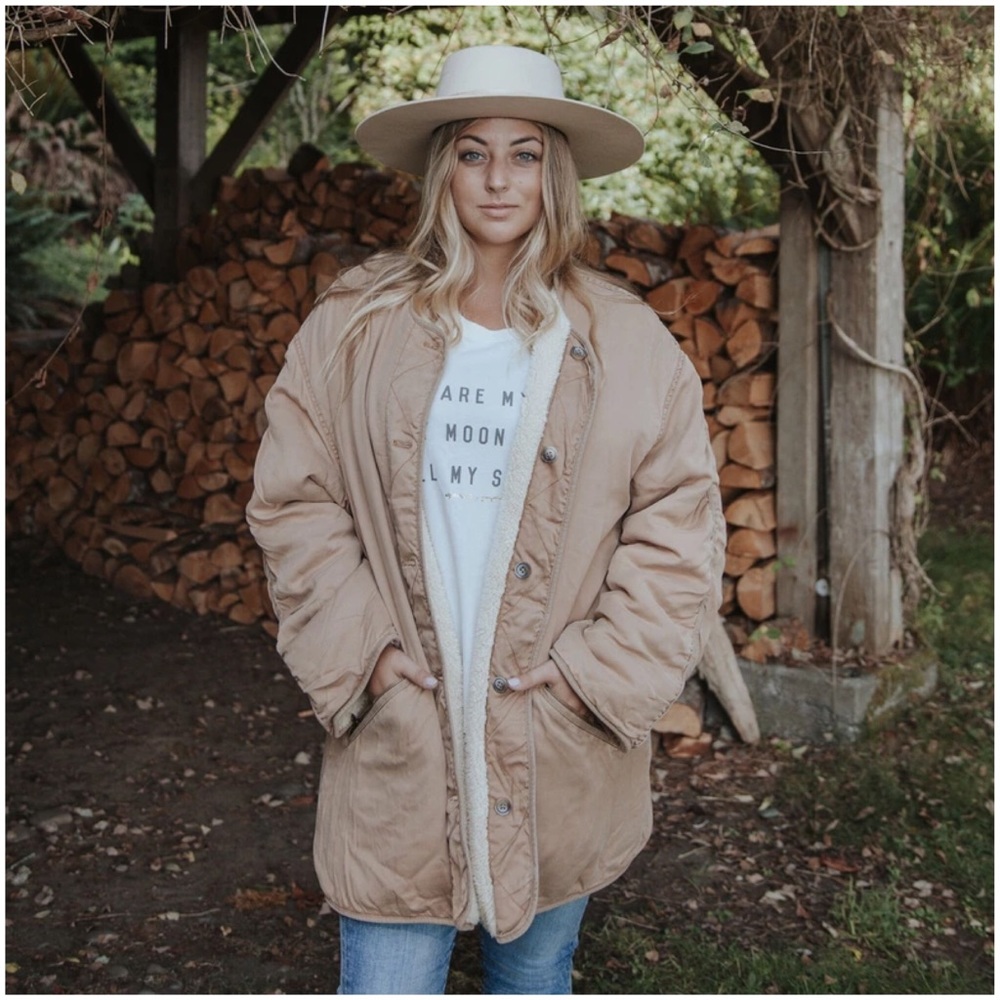 FREE PEOPLE Ivy Jacket Reversible Sherpa Coat M - Picture 8 of 8